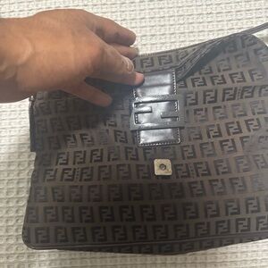 Fendi Zucca Canvas Messenger Bag